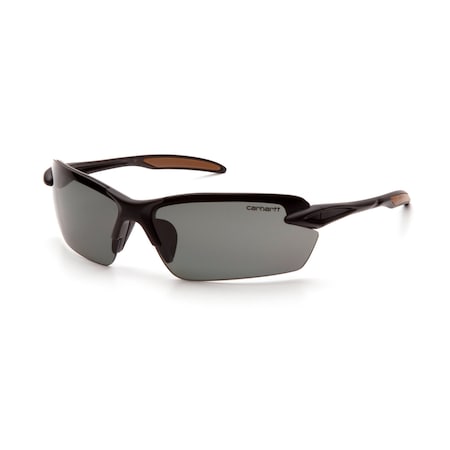 Carhartt Spokane, Safety Glasses, Anti-Scratch, Gray Lens, Black Frame, Half-Frame CHB321